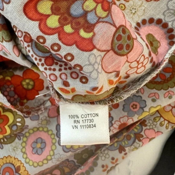 Unbranded (tag cut out) 70s, Retro style floral print mini dress. - Picture 6 of 9